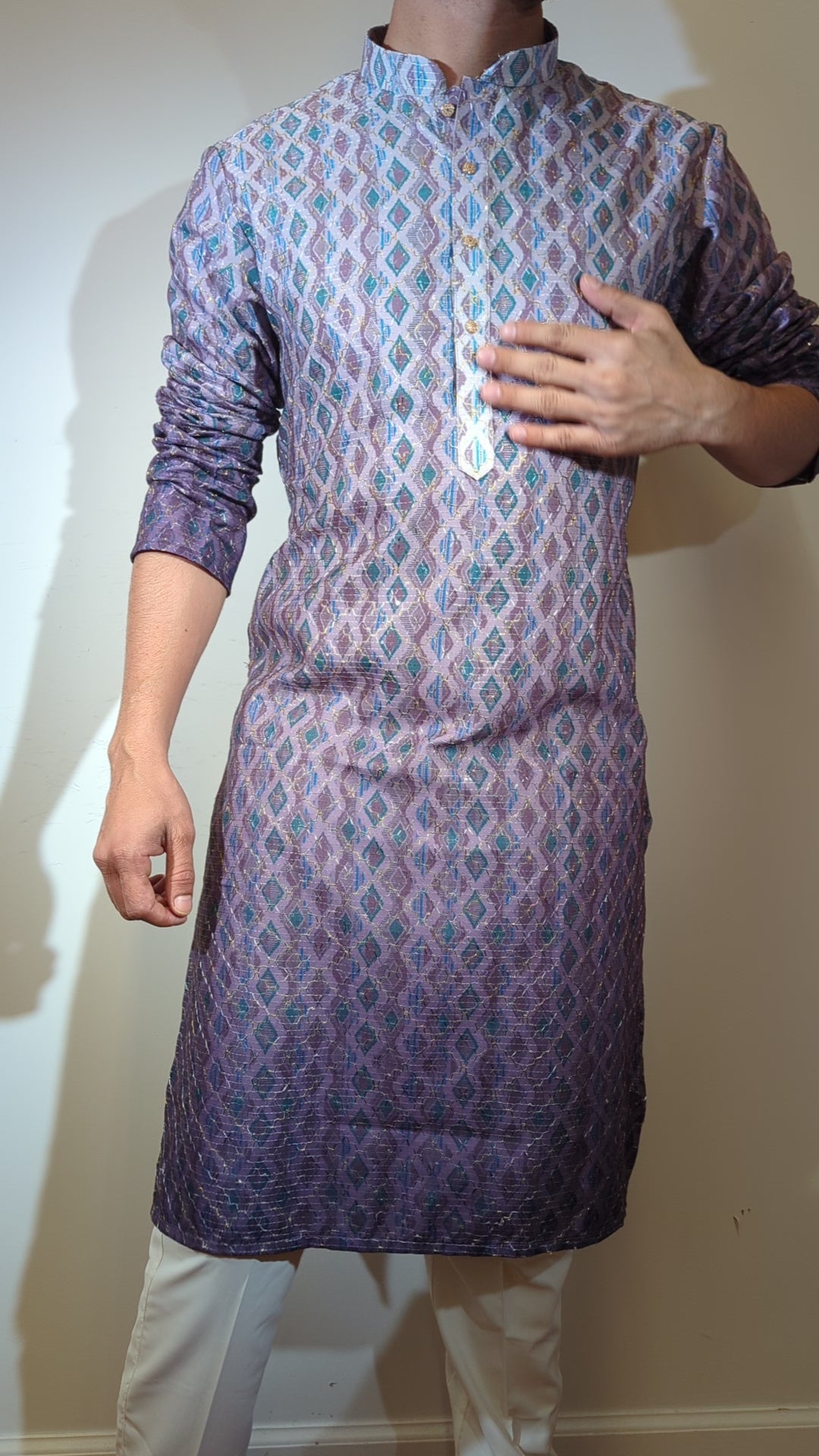 Multi Plum Fancy Kurta