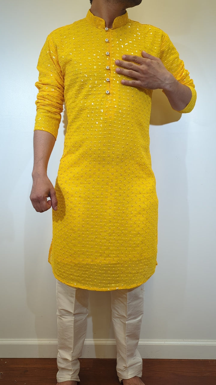 Yellow Fancy Kurta